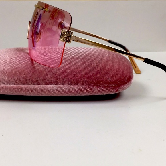 Laura Biagiotti Rare Vintage Pink Gold Sunglasses Made in Italy 🇮🇹 - Picture 6 of 6